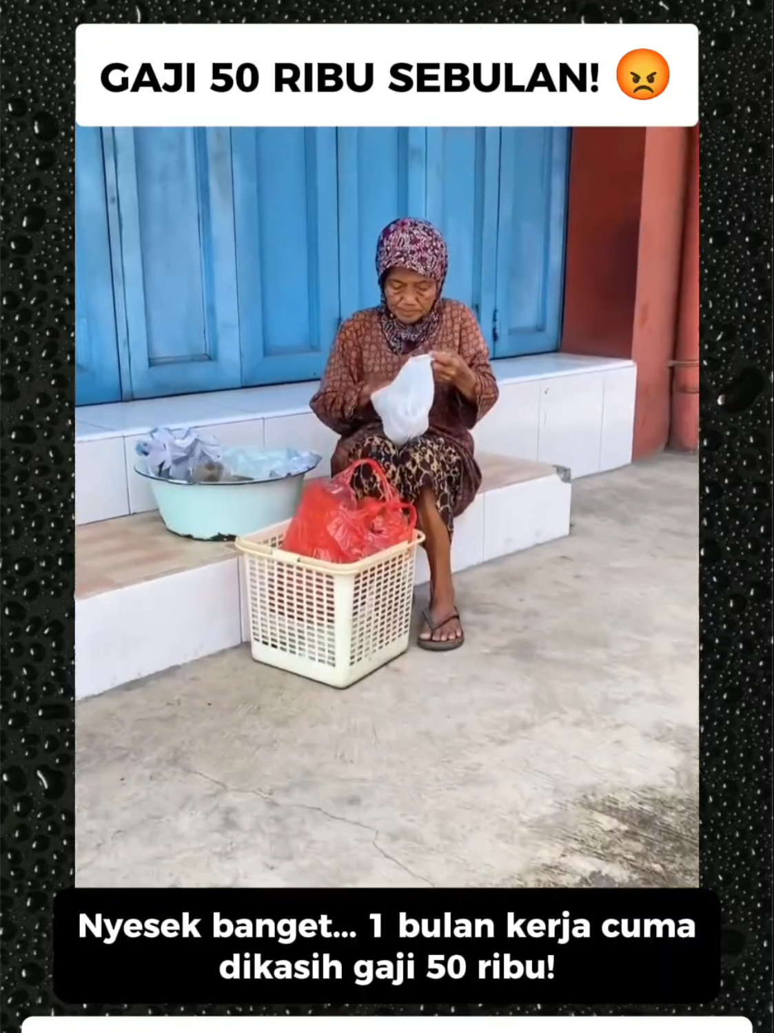 Ibu Juju rela bekerja dengan gaji hanya Rp 50.000 per bulan, dengan alasan 