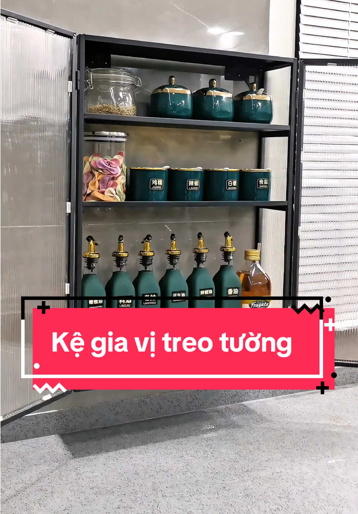Kệ gia vị treo tường #dotrungquocnoidia #banhang #xuhuongtiktok #kedanang #tienloi 