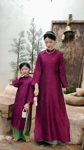 Mở bán áo dài mẹ BST Áo dài tơ óng 4 tà Đậu Kids&Mom #đậukidsmom #aodaichobe #aodaitet #aodaimebe 