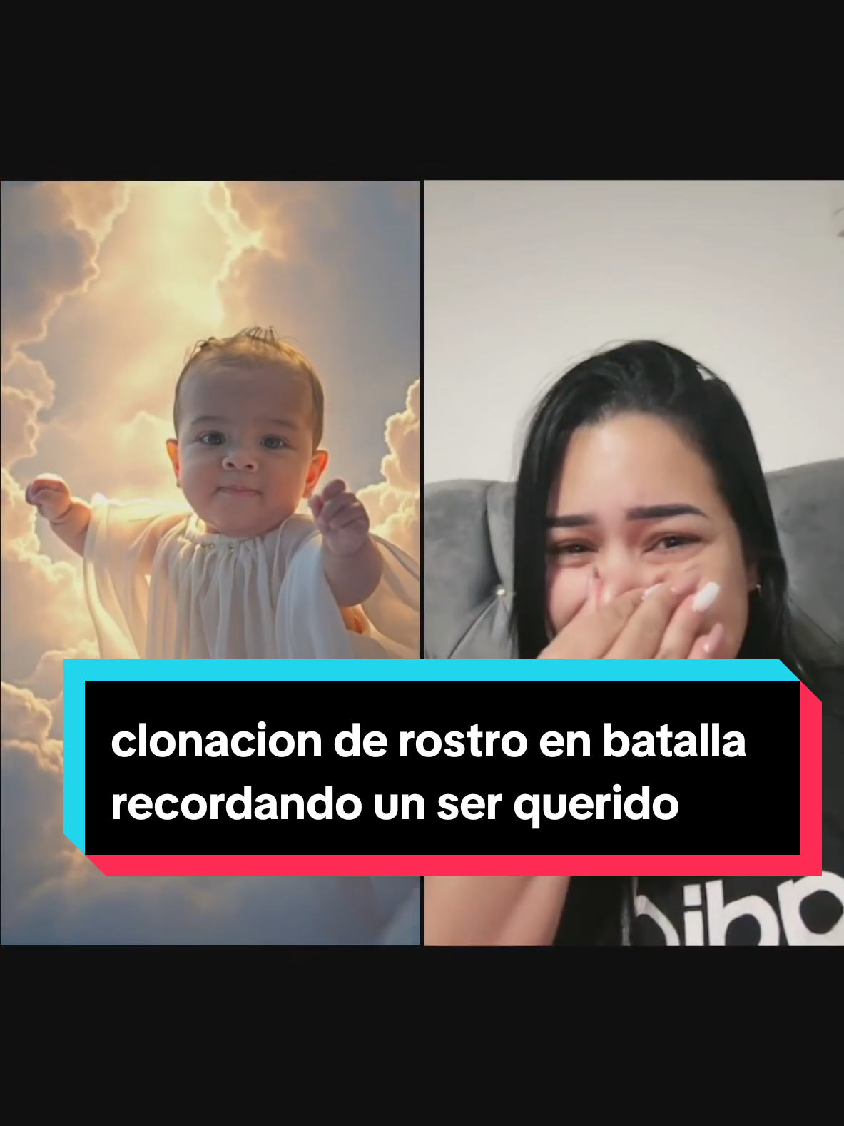 clonacion de rostro en batalla recordando un ser querido #clonacion #ia #batallas #tiktoklive #livehighlights 