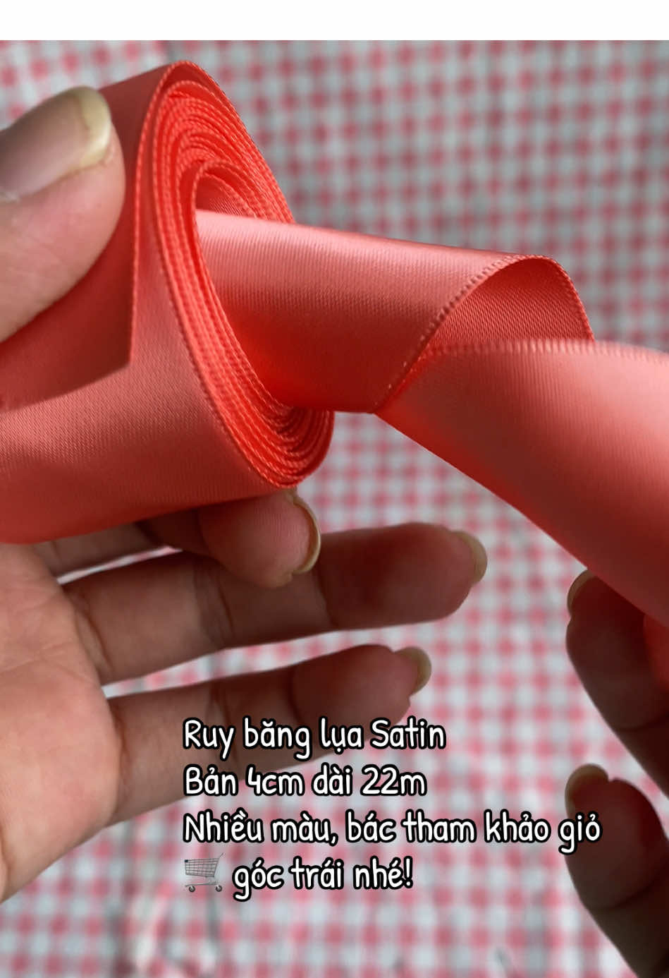 Ruy băng lụa bản 4cm dài 22m. #ruybanghandmade #ruybanglua #ruybanghandmade #ruybangluasatin #ruybang 