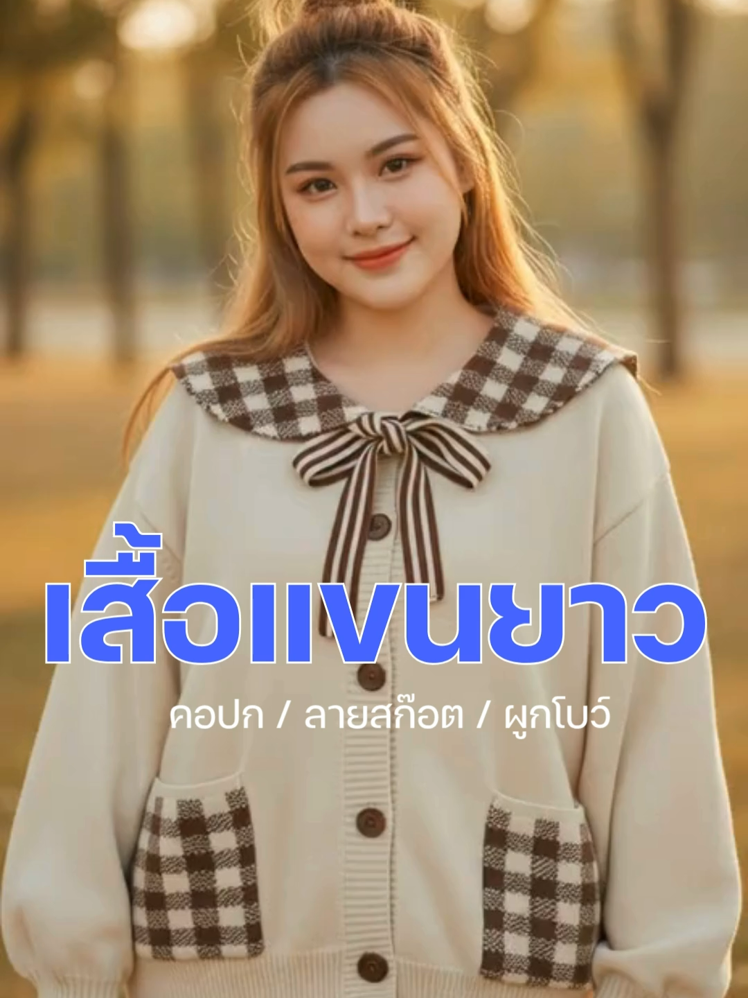 เสื้อแขนยาวคอปกลายสก๊อต หนาวนี้ต้องมี #เสื้อแขนยาว #เสื้อกันหนาว #เสื้อกันหนาวแฟชั่น #เทรนวันนี้ #ฟีดดดシ
