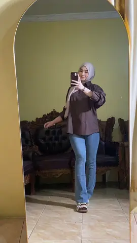 kemeja semi batwing cantik murwahg SEKALIEHhh Khann🤎🥹✨