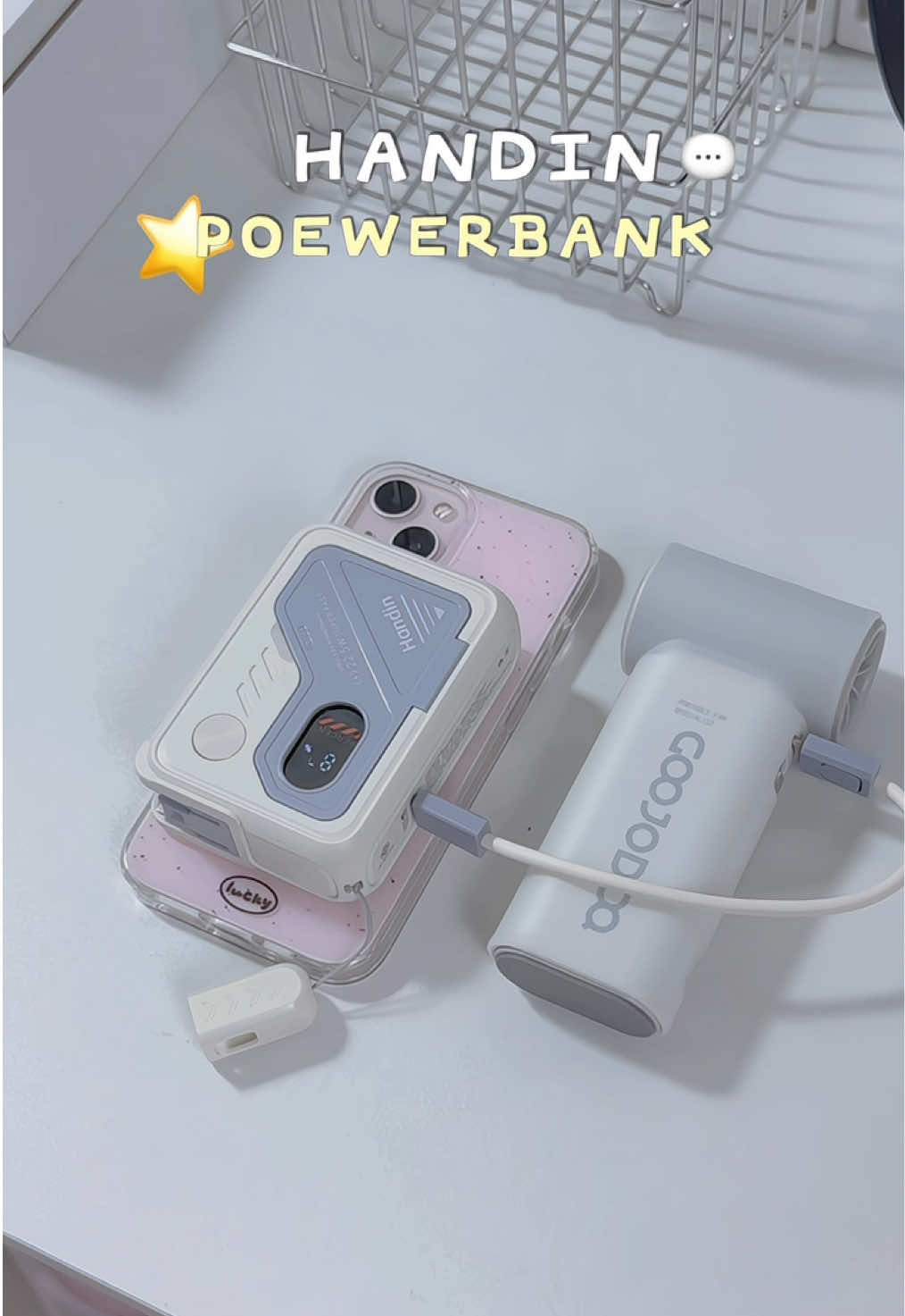 พาวเวอร์แบงค์ติดหนึบ#พาวเวอร์แบงค์#แบตสำรอง#handin 