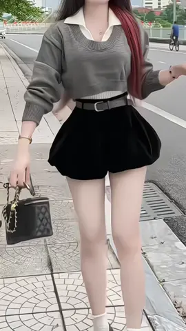 Quần đùi bí nhung dáng phồng #quanduibi #quanshortnu #thoitrangnu #xuhuong 