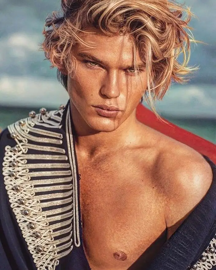 Jordan Barrett with different hairs #jordanbarrett #hair #fyp