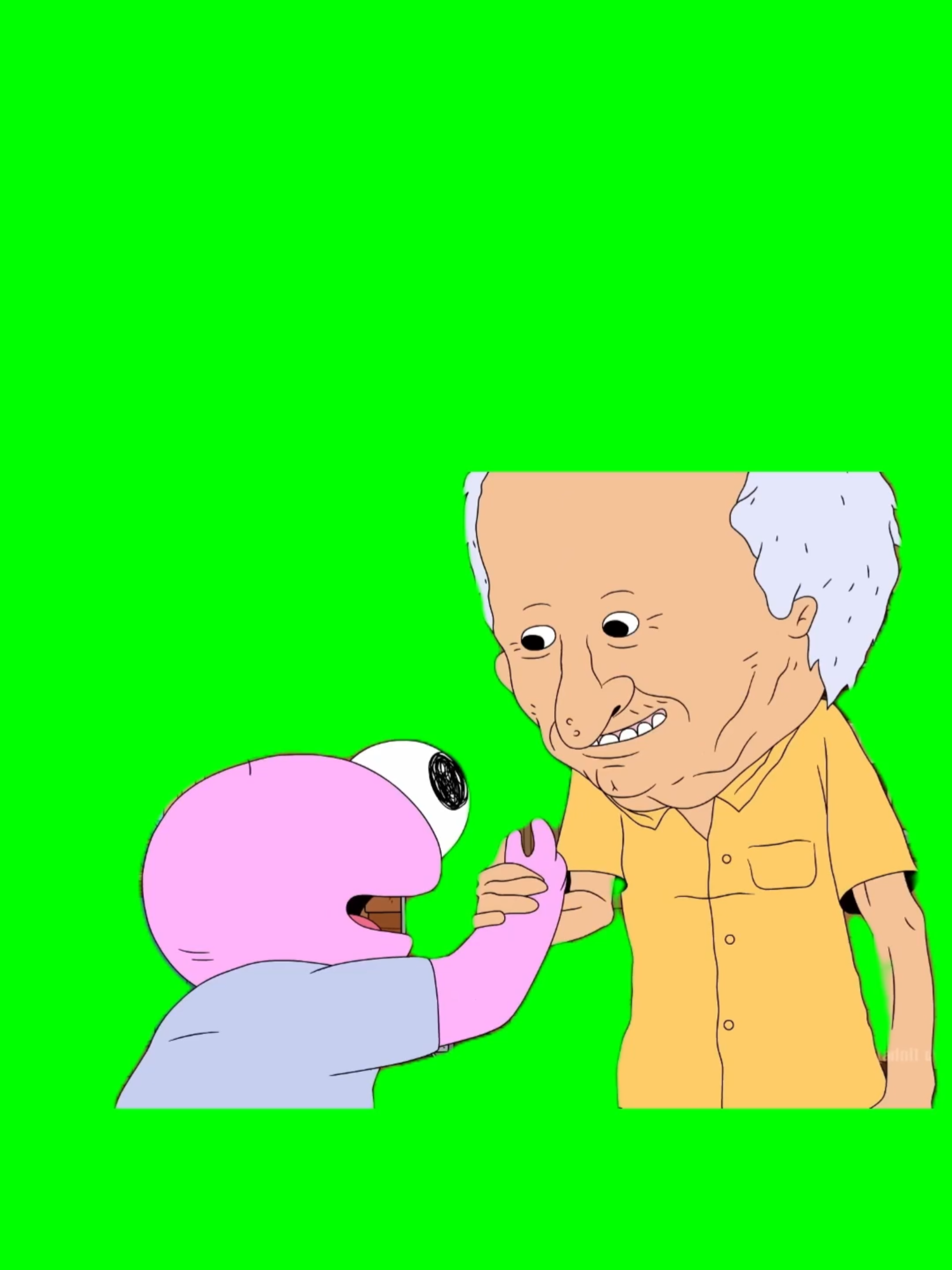 Mr.Boss daps up Pim (Quick green screen) For the person, or anyone, who asked for it