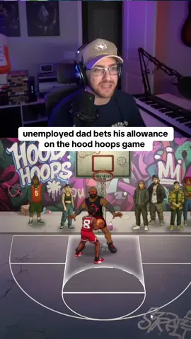 unemployed dad bets his allowance on the hood hoops game #basketball #kickstreaming 