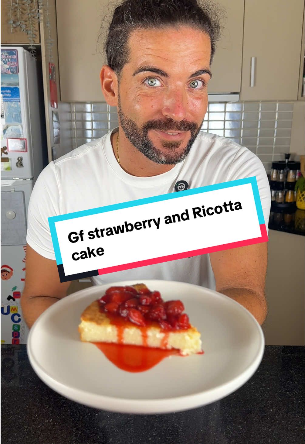 Flourless Strawberry & Ricotta Cake | Light, Creamy, and Naturally Gluten-Free 🍓🍰 If you enjoy my recipes and would like to support my channel, you can donate any amount on my Ko-fi page — every gesture helps me keep creating content ❤️ 👉 ko-fi.com/cookingwithtucci A creamy ricotta base topped with a luscious homemade strawberry syrup — this cake is soft, light, and completely flourless. It’s one of those desserts that feel indulgent yet delicate, perfect for any time of the day. Ingredients (20cm cake): For the cake: • 750g (26 oz) ricotta • 130g (4.6 oz) sugar • 70g (2.5 oz) potato starch • 1 egg • Vanilla extract (optional) For the strawberry syrup: • 500g (17 oz) strawberries • 3 tbsp white sugar How to Make It: In a bowl, combine ricotta, sugar, potato starch, egg, and vanilla until smooth. Butter a 20cm cake mold, pour in the mix, level it, and bake for 40–50 minutes at 170°C (340°F). Meanwhile, make the syrup by cooking chopped strawberries and sugar in a pan over low heat for about 10 minutes, until thick and glossy. Let the cake cool completely, then top with the warm syrup. A melt-in-your-mouth ricotta cake with the natural sweetness of fresh strawberries — simply irresistible. Find more traditional Italian desserts like this at 👉 www.cookingwithtucci.com #cookingwithtucci #strawberryricottacake #italiandessert #glutenfreecake #italianrecipes