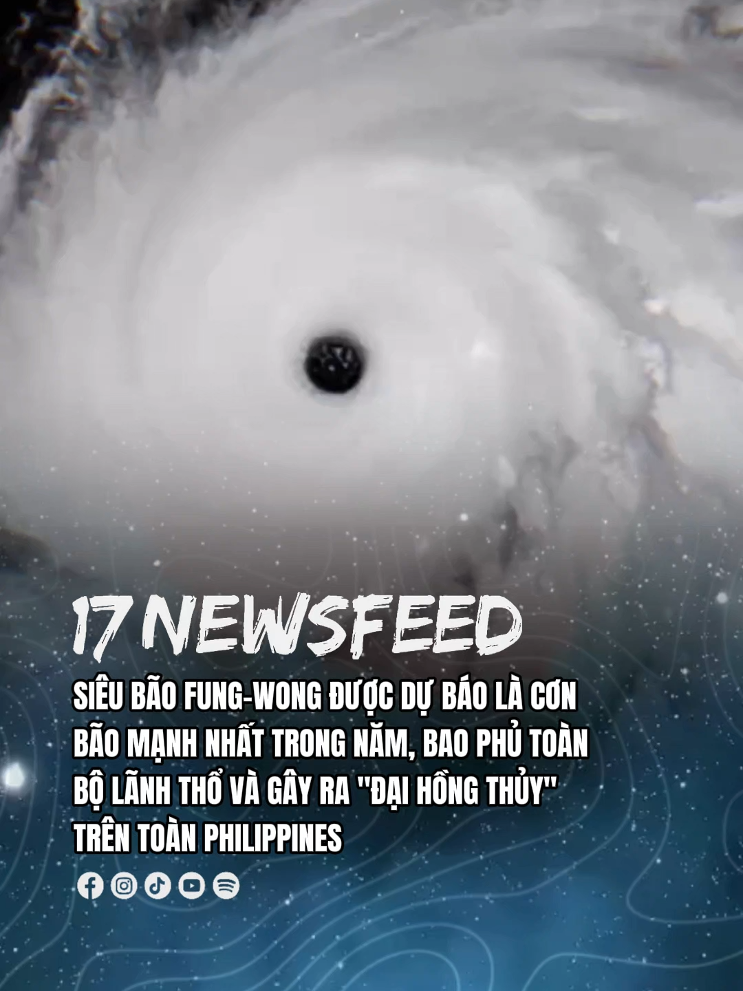 Siêu bão Fung-wong được dự báo là cơn bão mạnh nhất trong năm (vượt qua cả Kalmaegi), sẽ bao phủ toàn bộ lãnh thổ Philippines và gây ra 