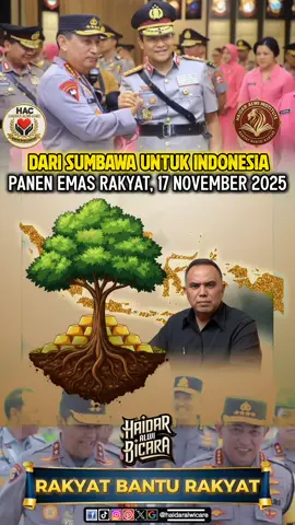 Dari Sumbawa untuk Indonesia Panen Emas Rakyat, Panen Kepercayaan. #haidaralwicare #haidaralwiinstitute #haidaralwi #panenemas #sumbawa 