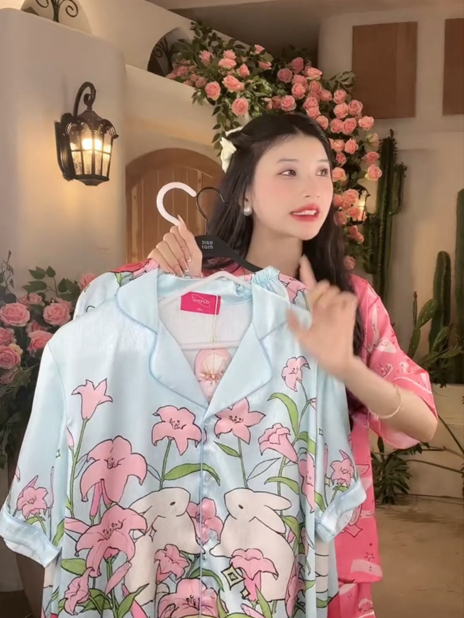 Set pyjama xanh dương vân gỗ #elrever #elreverbyelpis #dongu #donguxinh #pyjama #pijama #fyp