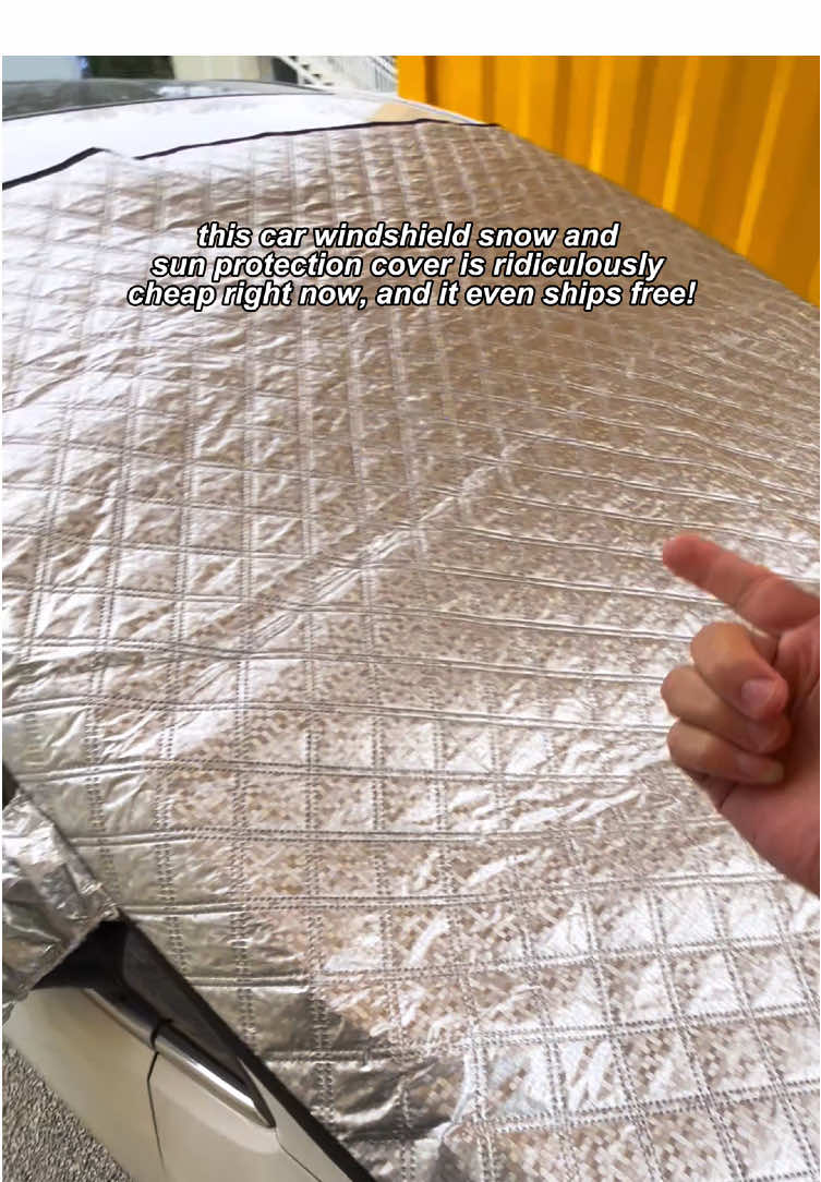 I'm no longer afraid of anyone stealing my car windshield snow and sun protection cover. It's very cheap now, and shipping is free!#WinterHack#CarTips#TikTokMadeMeBuyIt#CarGadget#tiktokshop