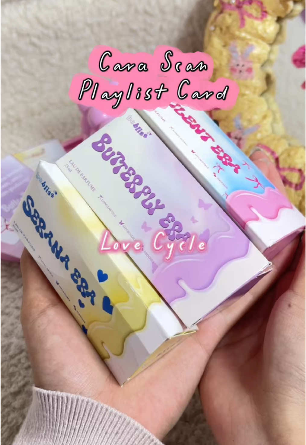 Membalas @changecarmen Turor SCAN PLAYLIST CARD Love Cycle 💗 #bebliss #rekomendasiparfum #lovecycle #guncang1111 