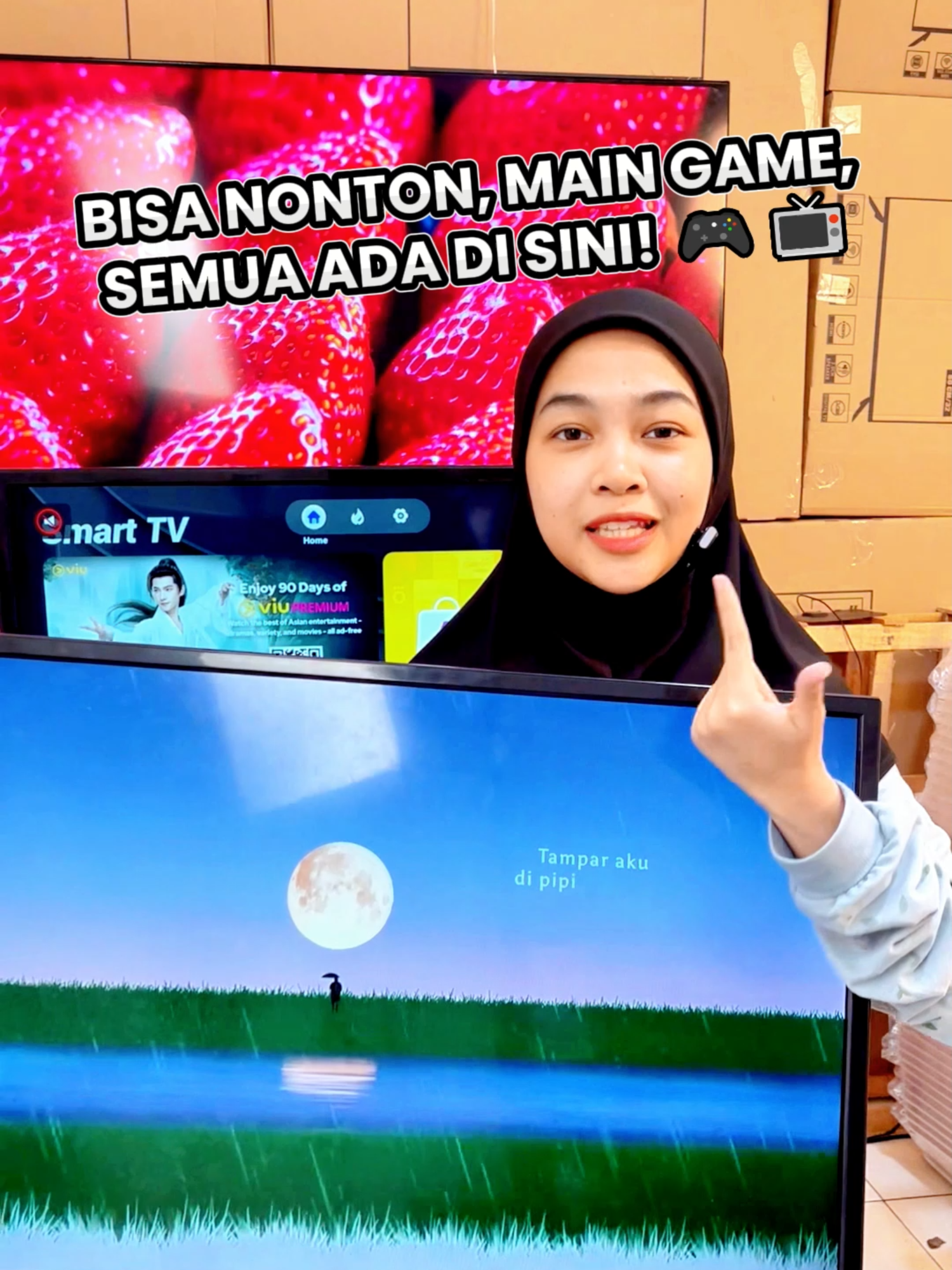 🎉 Biar ruang tamu makin keren! Smart TV ini bisa streaming film, buka YouTube, dan mirroring dari HP. Cuma di promo kali ini harganya turun GILA-GILAAN 💸#tvmurah #tvdiskon #smarttv #promotv #elektronikrumahasik