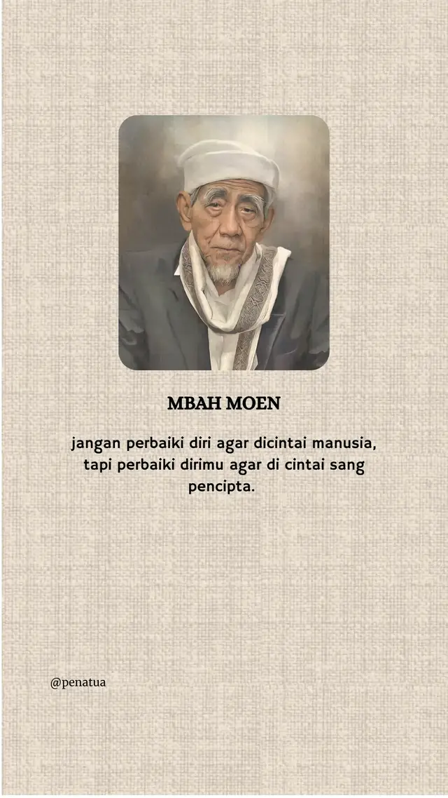 kamu hidup bukan untuk orang lain. #kalamulama #fypシ゚ #kalamulama #mbahmoen #penatua 