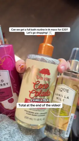 Can I get a full bath routine in tk maxx for £20? Let’s see! #tkmaxxfinds #bathroutine #bargainshopping #under20pounds  @I LOVE COSMETICS @Tree Hut 