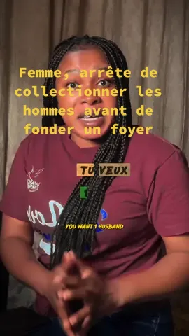 Femme, arrête de collectionner les hommes avant de fonder un foyer Femme, avant de rêver d’un mariage ou d’un foyer stable, arrête le pluralisme des hommes. Construis ton cœur et fais le tri pour accueillir un homme de valeur dans ta vie. #femme #respect #amour #foyer #réflexion
