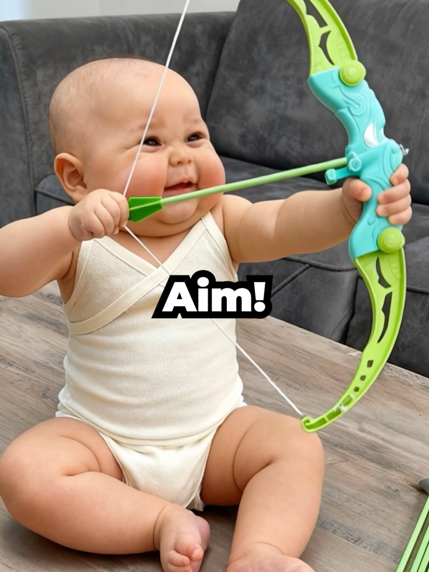 Baby's Toy Arrow! From Prank to Hero!_　#babyfunny #newborn #funnybaby #funnybabyvideos