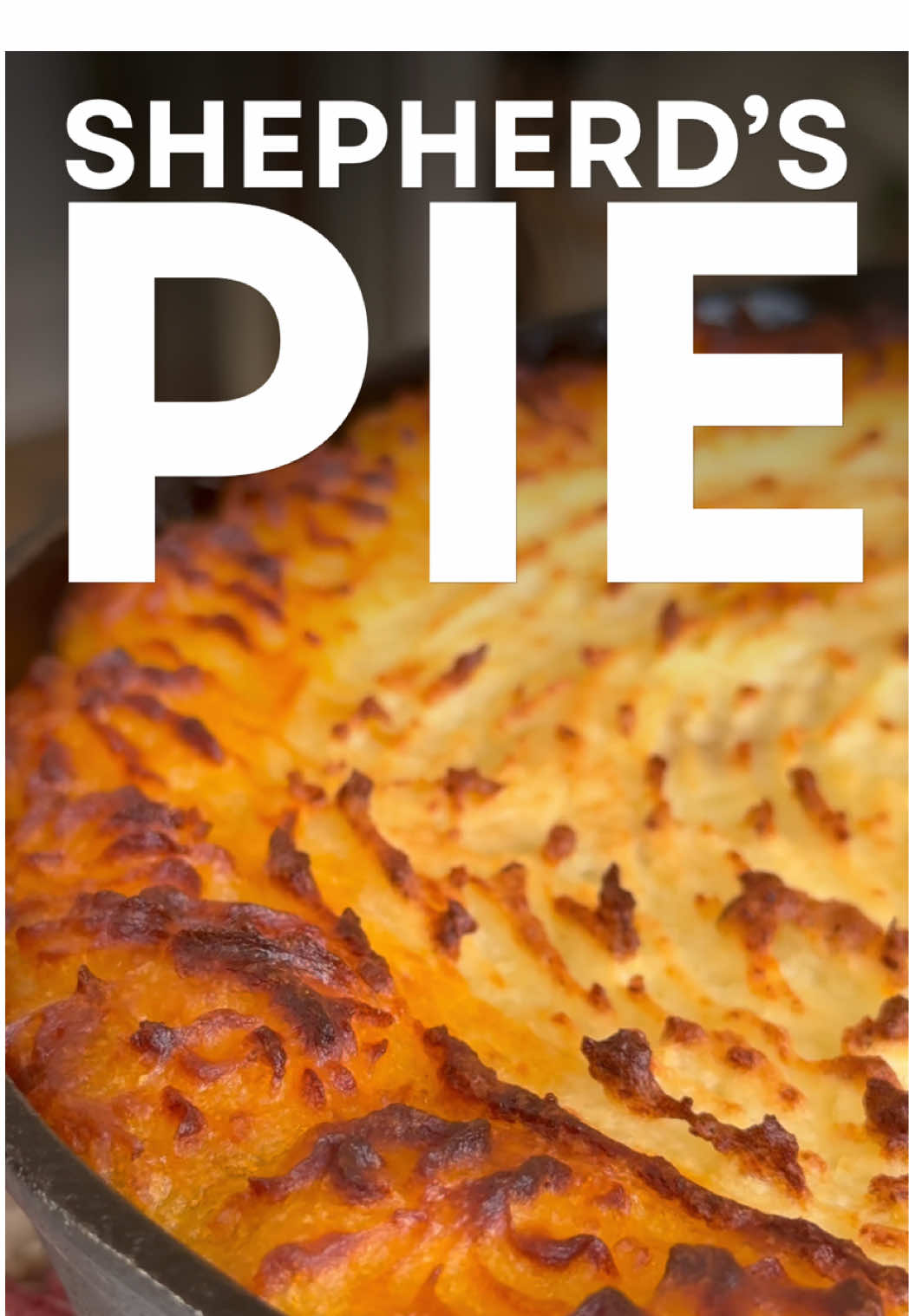 This is gather round episode 8. Shepherds Pie. This is the peak of British cuisine. We don’t have the best cuisine, but when it comes to comfort food, we’re one of the best, and I’ll die on that hill!  For the lamb filling 1 tablespoon oil or dripping 750 g lamb mince 1 large onion, finely chopped 2 carrots, diced 3 cloves garlic, finely chopped 1 tablespoon tomato paste 1 teaspoon chopped thyme leaves 1 teaspoon chopped rosemary leaves 1 can stout 1 tablespoon Worcestershire sauce 100 g frozen peas Salt For the mash 1 kg floury potatoes 75 g butter 100 ml warm milk Salt To finish ½ small onion, finely diced Chives, finely chopped Heat the oil in a heavy pan and brown the lamb mince well until caramelised and dark at the edges. Add the onion and carrots and cook for ten minutes until softened. Stir in the garlic, thyme, rosemary and tomato paste, and cook for another minute. Pour in the stout and Worcestershire sauce, season lightly, and simmer until thick and glossy. Stir through the peas and set aside. Bake the potatoes whole at 200°C until soft, about one hour. Halve them while hot and scoop out the flesh. Pass through a ricer or sieve into a bowl, then beat in the butter, warm milk and salt until smooth and fluffy. Spoon the lamb mixture into an oven dish and scatter over the diced raw onion. Pipe or spoon the mash over the top, smoothing or ridging it as you like. Bake at 190°C for 25–30 minutes until golden. Scatter with chopped chives and serve hot