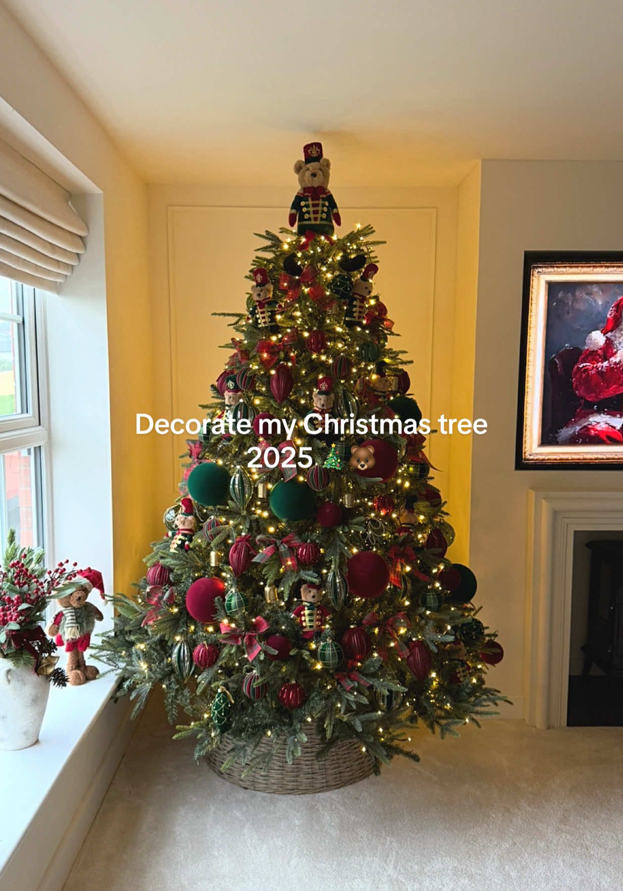 Decorate my Christmas tree for 2025 | Traditional Christmas magic 🎄 Cozy, nostalgic & Ralph Lauren inspired with  tartan & teddy bears ✨ #christmas #christmastree #christmasdecorating #ralphlauren #christmasdecor 