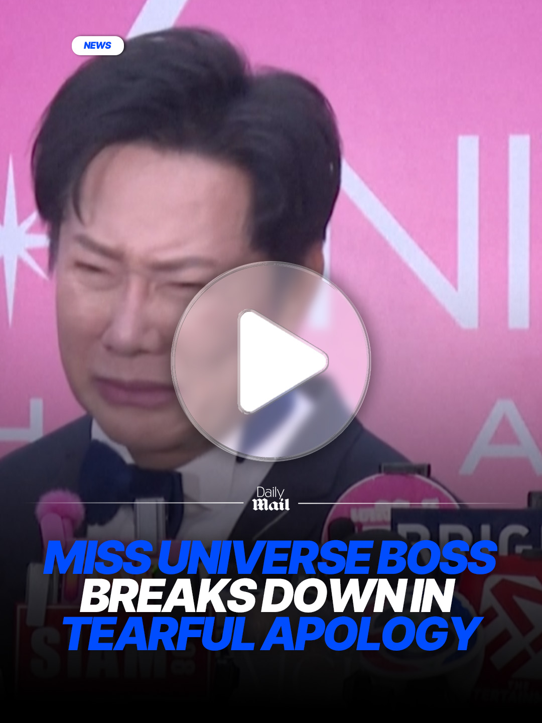 Miss Universe boss Nawat Itsaragrisil broke down in a tearful apology after he branded Miss Mexico a 'dummy'. Miss Universe contestants staged a mass walkout from one of this year's events in solidarity with Miss Mexico, after the pageant president publicly reprimanded the contestant for showing 'no respect'. Read more at DailyMail #news #thailand #missuniverse #pageant