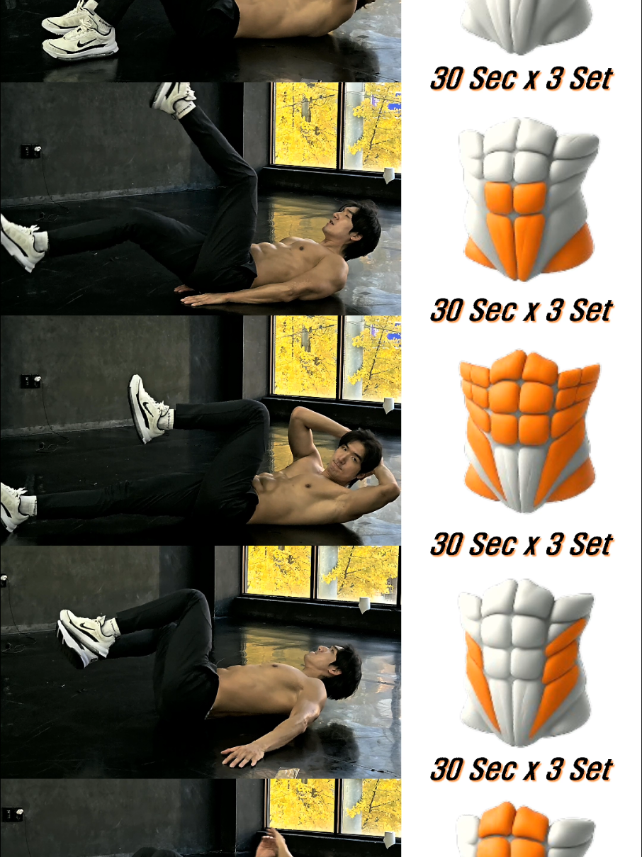 Easy Abs Exercise at Home 🏡 | 집에서 하는 쉬운 복근 운동 #abs #ab #homeworkout #exercise #Fitness 