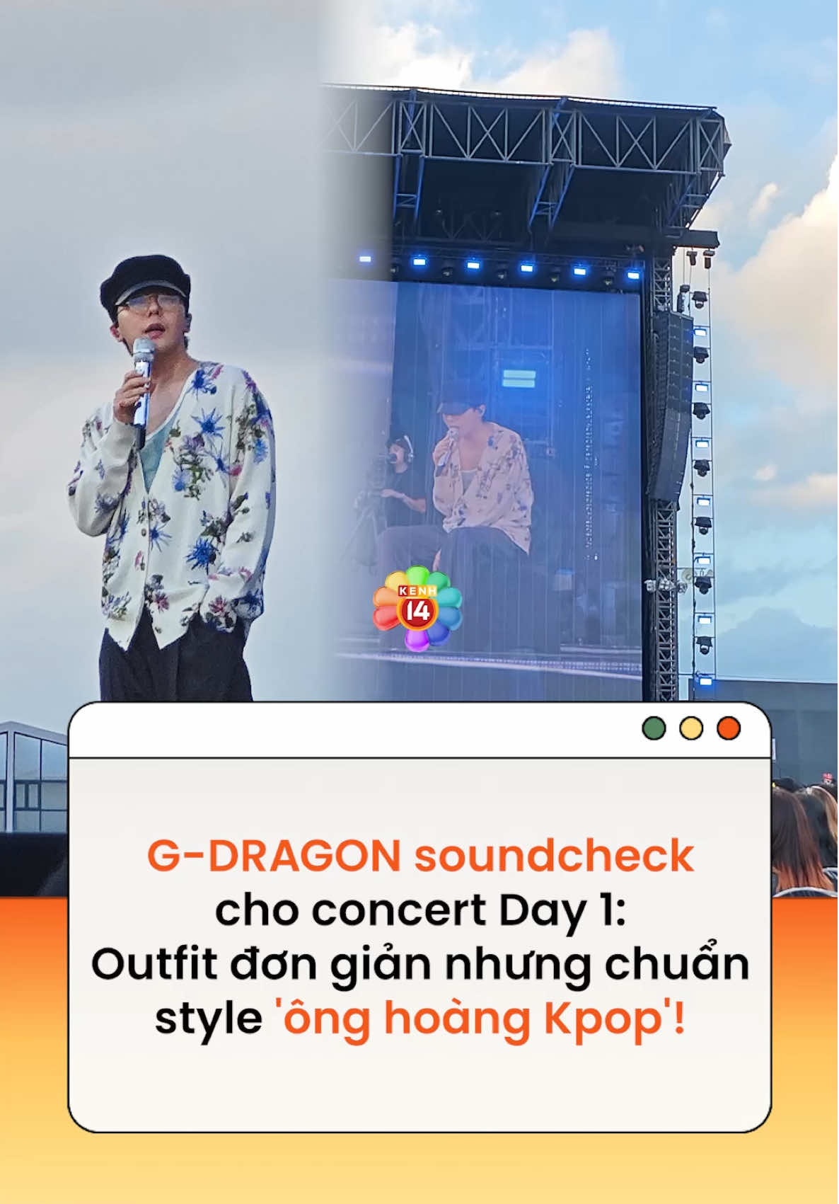 G-DRAGON soundcheck cho concert Day 1: Outfit đơn giản nhưng chuẩn style 'ông hoàng Kpop'! #gdragon #Übermensch #amm  Video: NXH