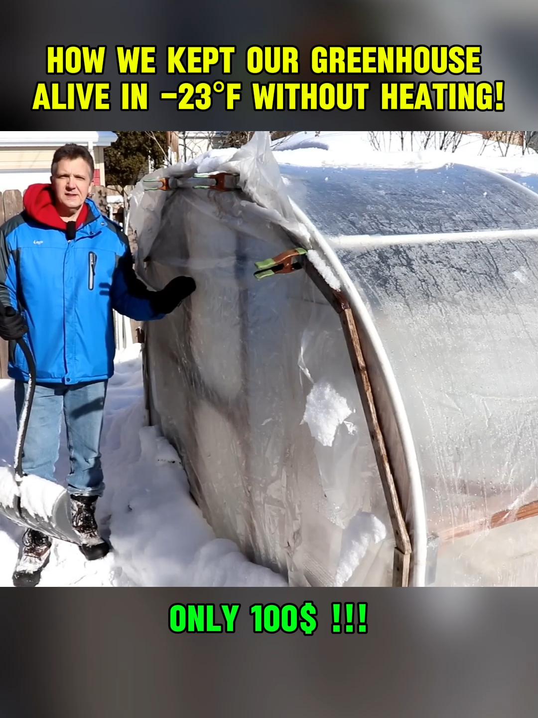How We Kept Our Greenhouse Alive in -23°F Without Heating! (1/2) #diygreenhouse #wintergardening #wintergarden #heatinggreenhouse #diyheater #greenhouseheating #homemadeheater #gardeningtips #diygarden #wintergarden #greenhouse #viralvideo #DIY #fyp