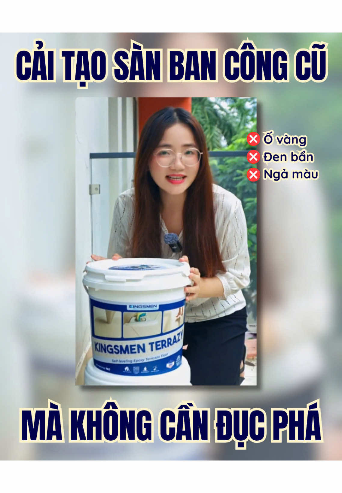 Cải tạo sàn gạch cũ không cần đục phá, bụi bẩn và ồn ào ngay với Kingsmen Terrazy #terrazzo #santuphang #caitaonha #KingsmenTerrazy #sonsanepoxy  