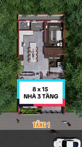 8 x 15 NHÀ 3 TẦNG #nhadep #thietkenhadep #beeconcept #xaynhatrongoi #thietkenha 