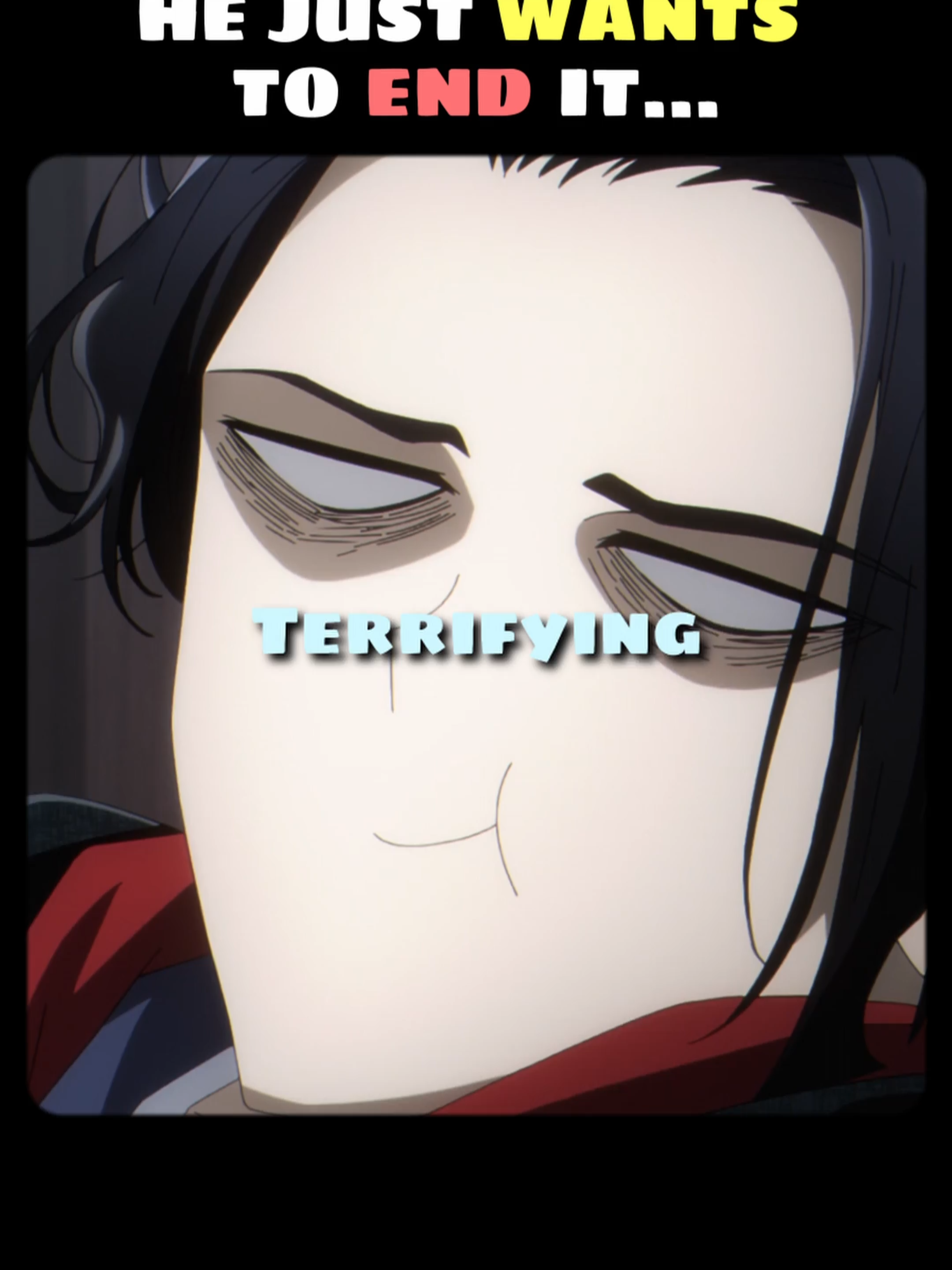 He just wants to end it 😟 #anime