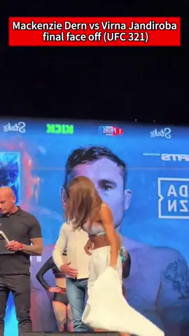 Mackenzie Dern completed her final weigh-in at the UFC 321 ceremonial weigh-ins, marking the end of the weigh-in event and signaling the upcoming strawweight title fight between her and Virna Jandiroba.#mma#UFC#mackenziedern#ufc321#abudhabi