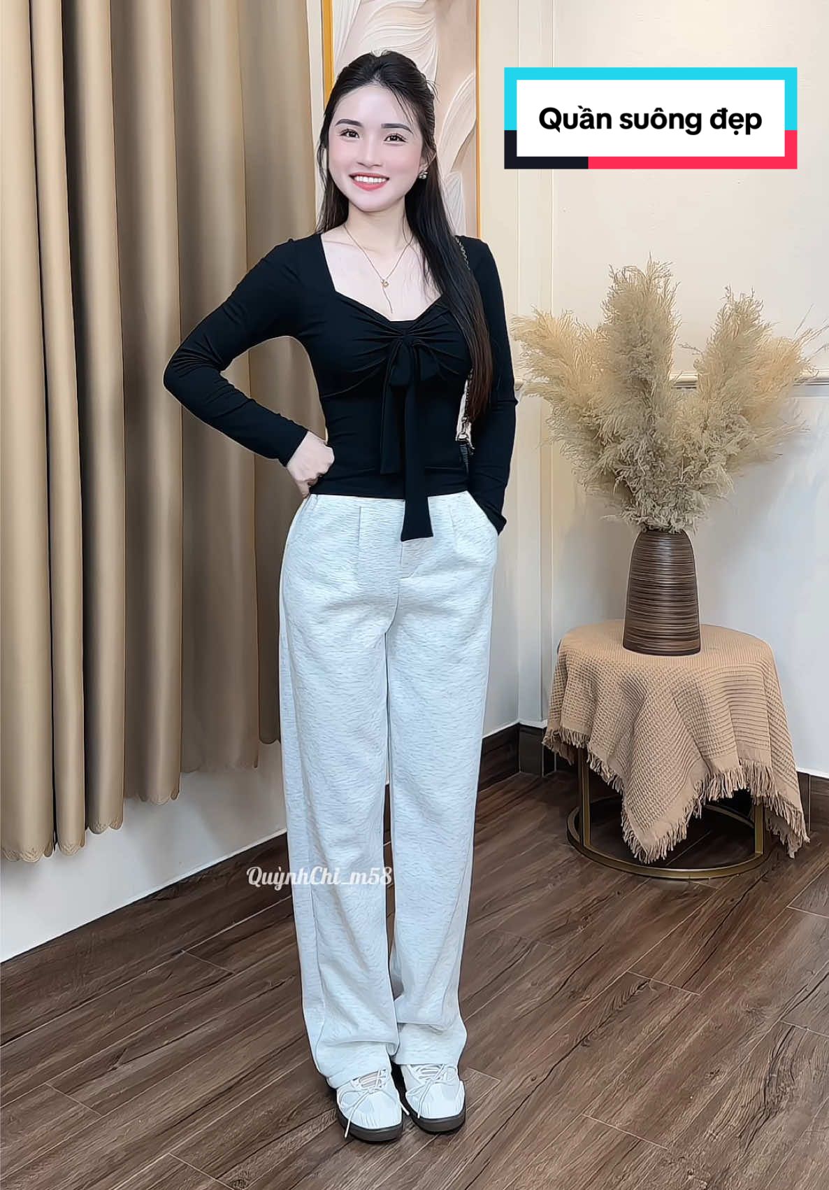 Quần nỉ 2 da dáng xuông dễ mặc ạ ##quanni ##quanni2da ##quansuong ##quandep ##quansuongnu 