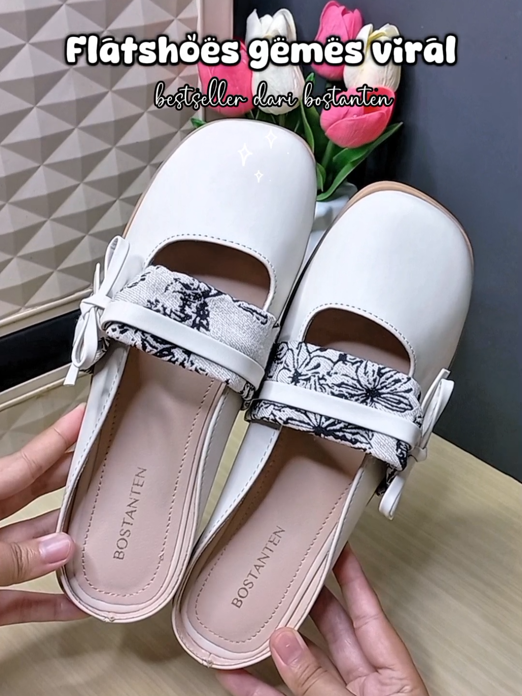 #flatshoes #flatshoescantikk #sandallebaran #bostanten #fyp 