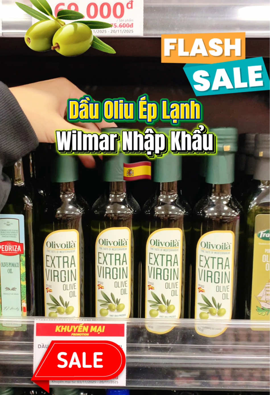 Dầu oliu ép lạnh xuất sứ Tây Ban Nha 🇪🇸 được phân phối bới Wilmar tập đoàn thực phẩm của Singapor nha mọi người ơi 🇸🇬 #dauoliu #dauoliunguyenchat #dauoliuextravirgin #oliveoil #TikTokShop1111 