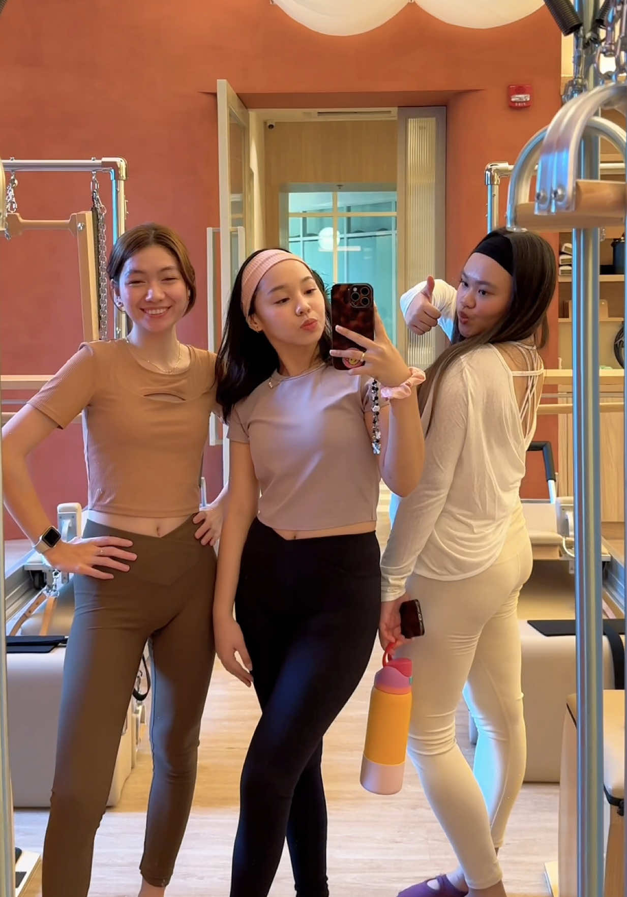 first time trying pilates! 🎀🧘‍♀️ #pilates #classpass #pilatesprincess #fyp 