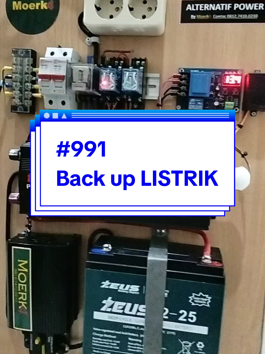 Back up listrik jika apabila mati #relay #inverter #listrik #moerk4 #pln 