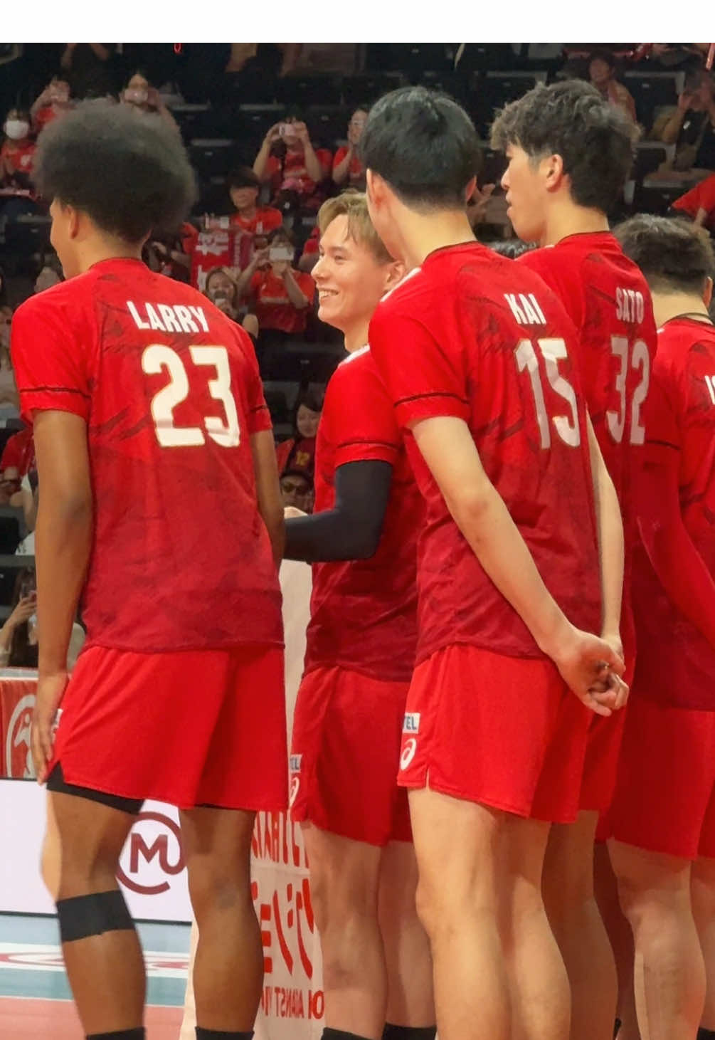 藍くん楽しそうで可愛い‪😽︎💕︎︎#髙橋藍 選手 #バレーボール男子日本代表 #男子バレー日本代表 #エマットマッチ2025 #壮行試合 @髙橋藍（らんるい）公式 