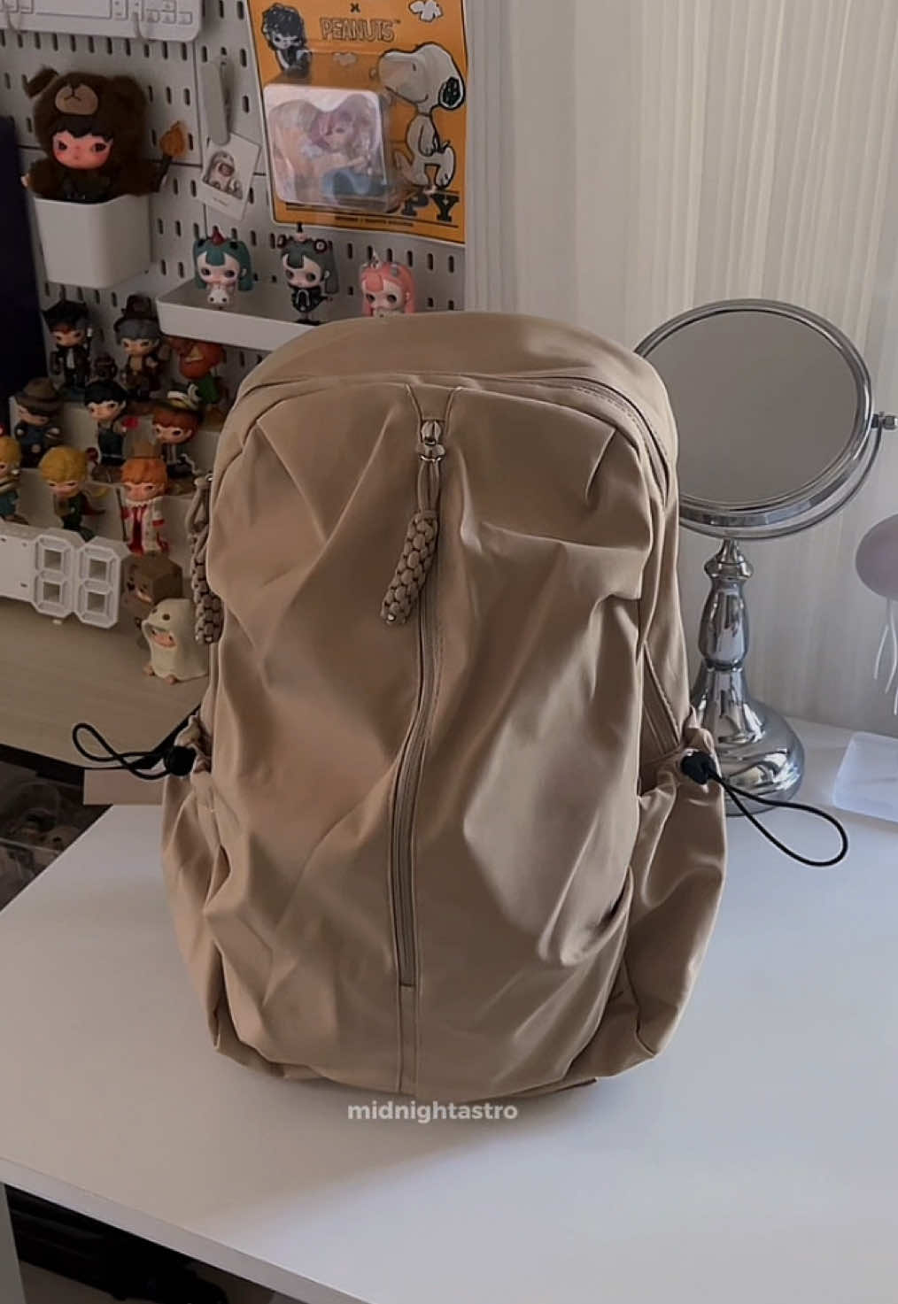 khaki obsession 🤎 #backpack #bag #schoolbag 