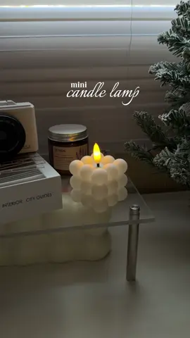 this aesthetic battery operated mini candle lamp ✨ #candlelamp #candlelight #candle #batteryoperatedcandle #aestheticcandle 