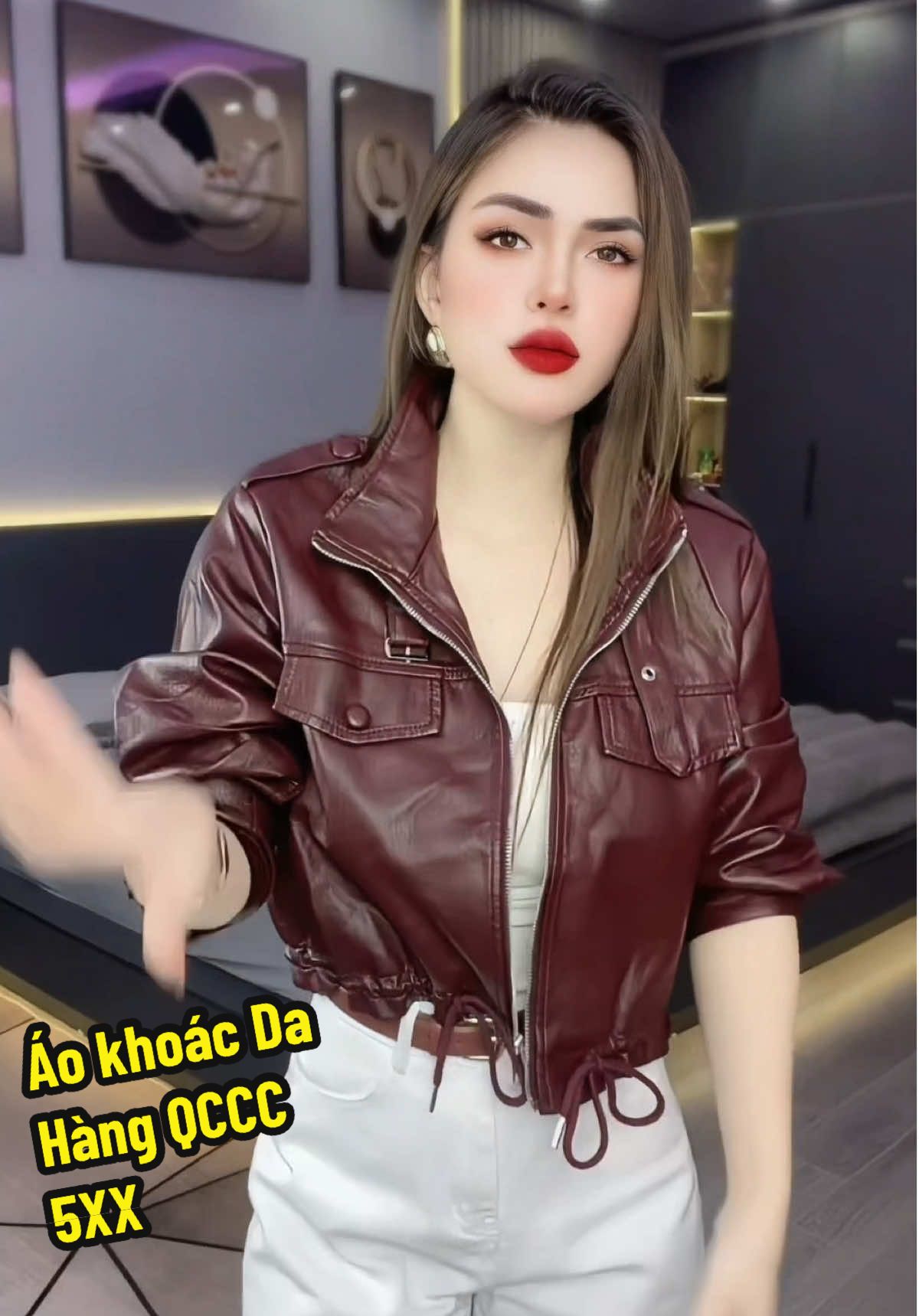 Áo khoác da cao cấp, chất da mềm lắm luôn #liên_aila #aokhoacda #khoacda #aokhoac #aokhoacnu 