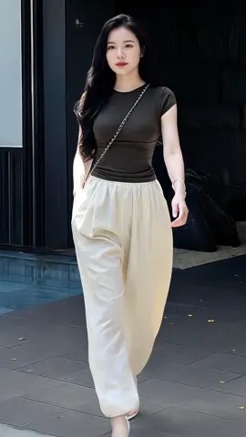 Set Bộ Nữ áo Thun zip cộc tay mix quần suông có dây rút bomber chất liệu gió mềm mại (dây rút bên trong ống) #setbonu #setdonu #dobonu #viral #thoitrangnu 