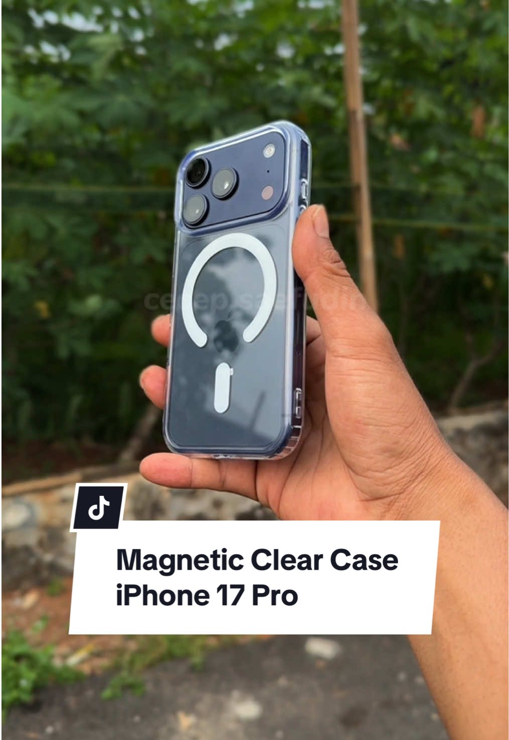 iPhone 17 Pro Deep Blue With Magnetic Clear Case  #iphone17 #iphone17pro #clearcase #caseiphone 