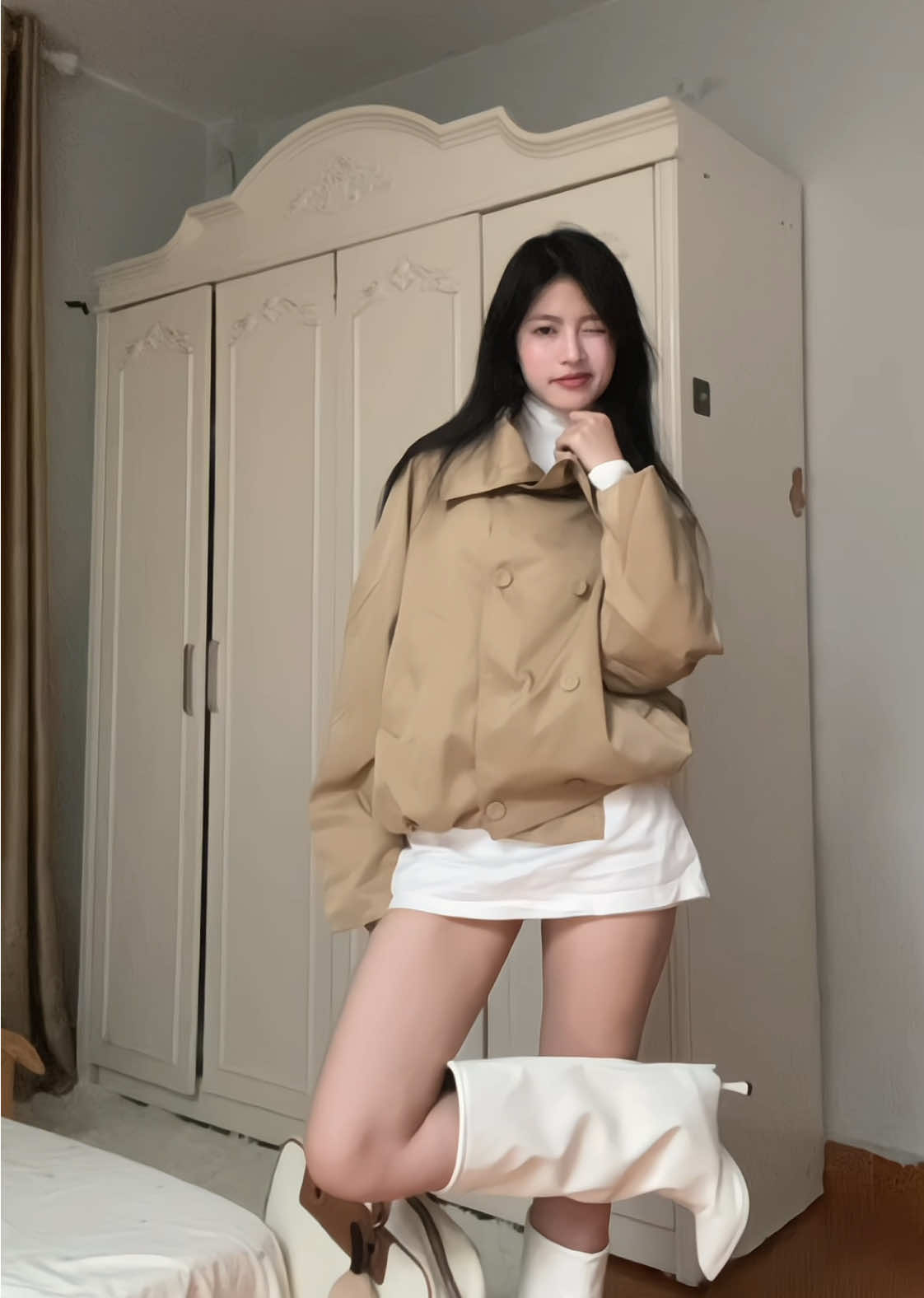 Khoác kaki tầm này vừa sang vừa đủ ấm rồii #xuhuong #outfitideas #fyp #OOTD #dailyoutfits 