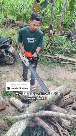 Replying to @jerelyn lagrimas dito po kayo mag check out sa yellow basket:) #chainsaw #stihlchainsaw #portablechainsaw 