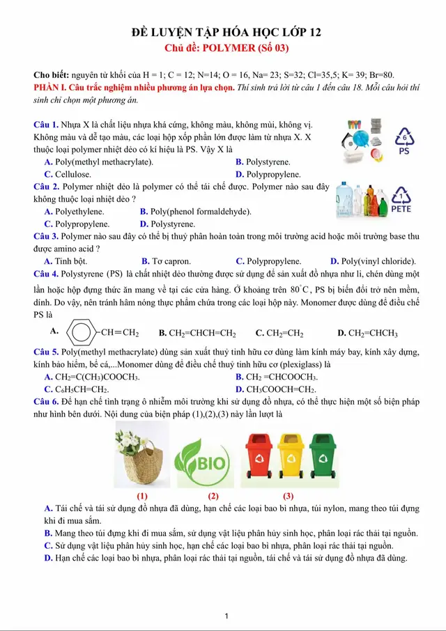 Hoá 12 #hoahoc #thpt2026 #cantho 