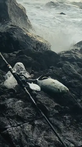 masih belum bisa move on 💆‍♂️2x masuk karang tpi akhirnya bisa lolos karna derasnya ombak 🌊🎣. #mancingmania #mantab 