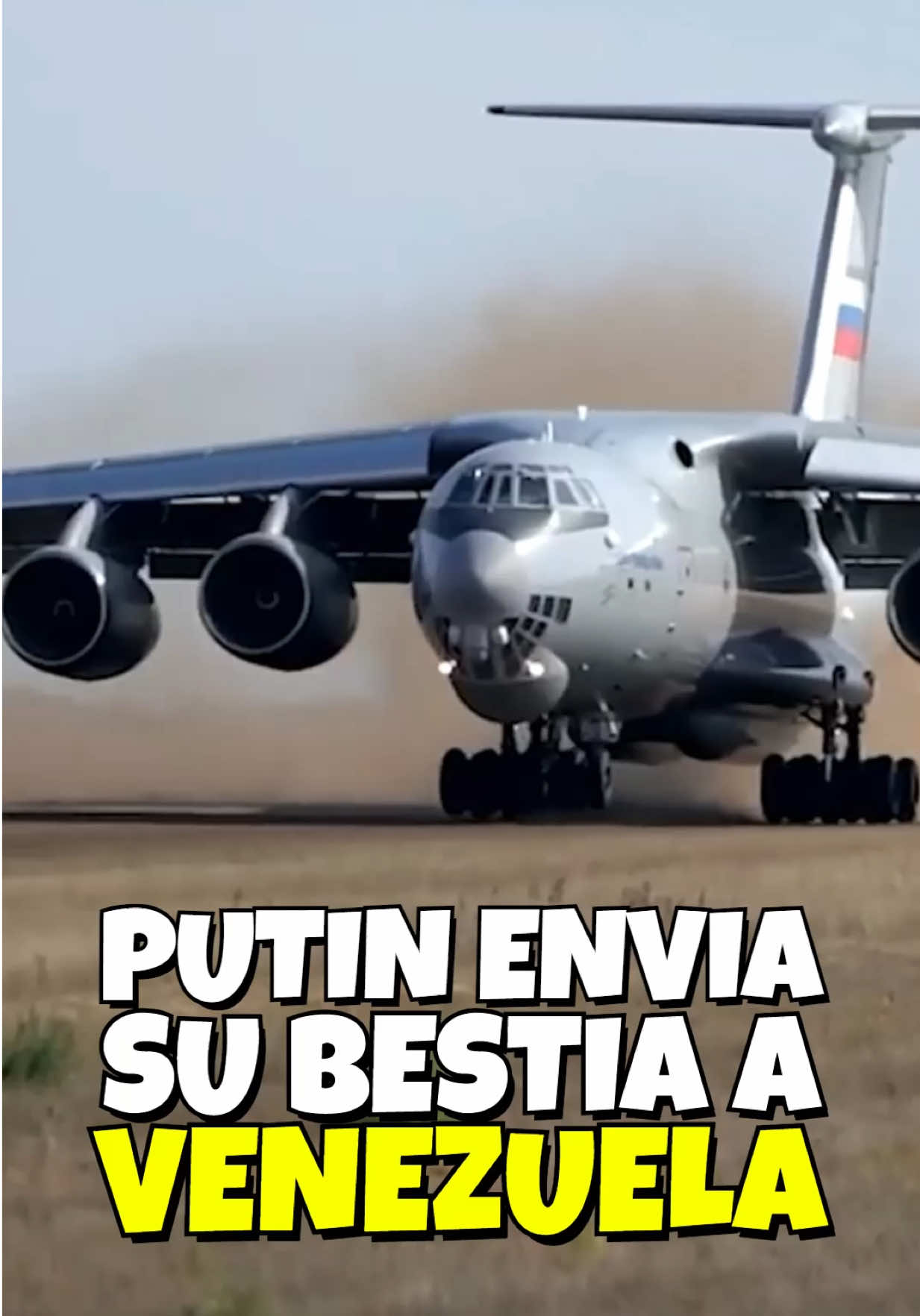 El coloso ruso que llegó a Venezuela ✈️ Rusia envió su avión de carga más poderoso, el IL-76, con toneladas de suministros y personal militar. No es una invasión, pero sí una señal clara: Moscú no piensa dejar solo al régimen. ¿Qué crees que traerán en los próximos vuelos? 👇 Te leo en los comentarios. #Rusia #Venezuela #GeopolíticaGlobal #PoderMilitar #ConflictoLatinoamérica   