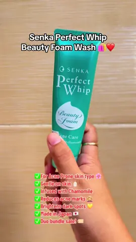 Reduce your acne scars and dark spots with the best selling Senka Perfect Whip Beauty Foam Wash. Gentle on skin. Checkout na 🛍❤️💆🏼‍♀️ #acnecare #foamwash #senka #acnetreatment #beautyroutine 